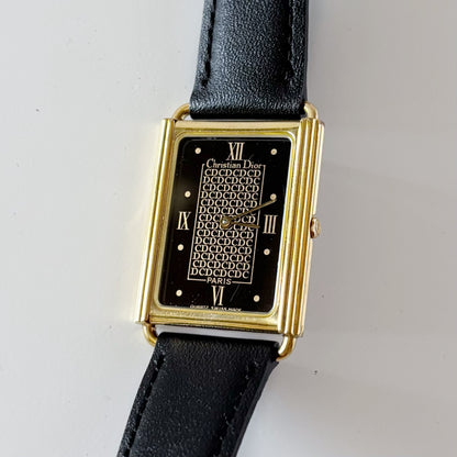 Dior 1990s Gold Plated Tank Watch (Large)