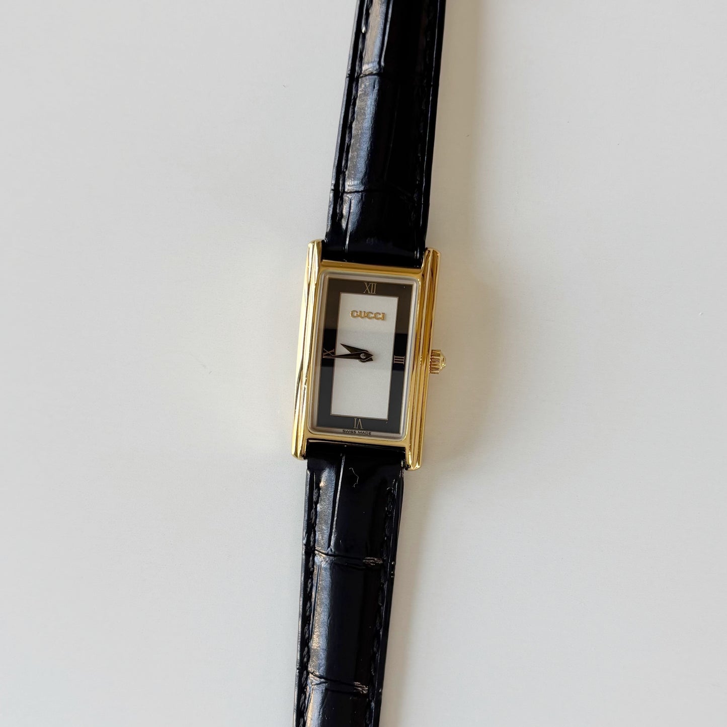 Gucci 1990s Tank Gold Plated Watch