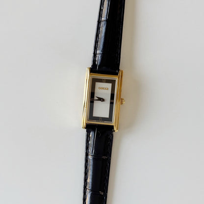 Gucci 1990s Tank Gold Plated Watch