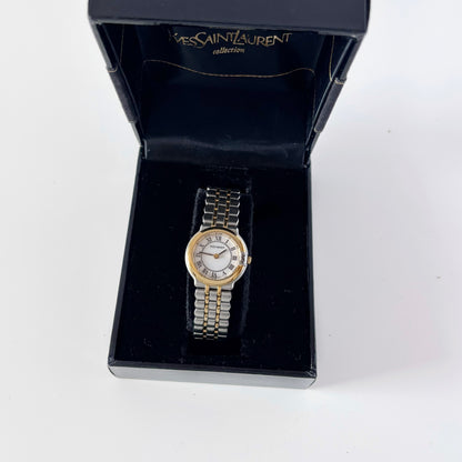 Yves Saint Laurent 1990s Two Tone Watch