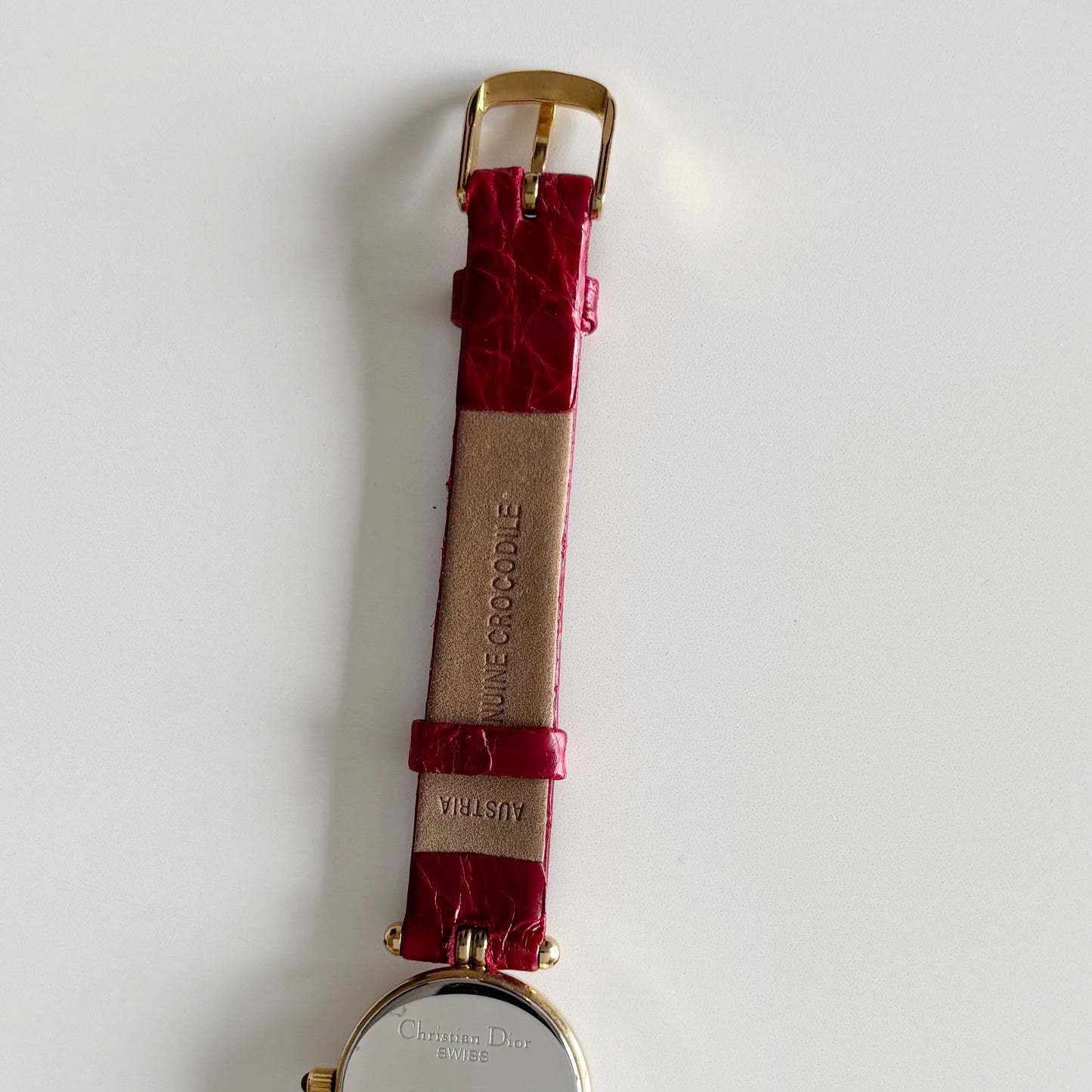 Dior 1990s Seashell Dial Round Dial Gold Plated Watch