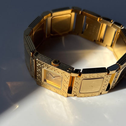 Dior 1990s La Parisienne Interchangeable Strap Gold Plated Watch