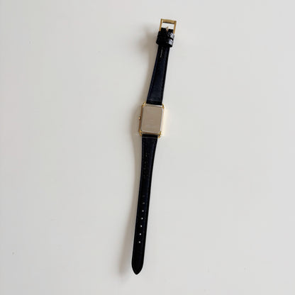 Dior 1990s Tank CD Logo Gold Plated Watch