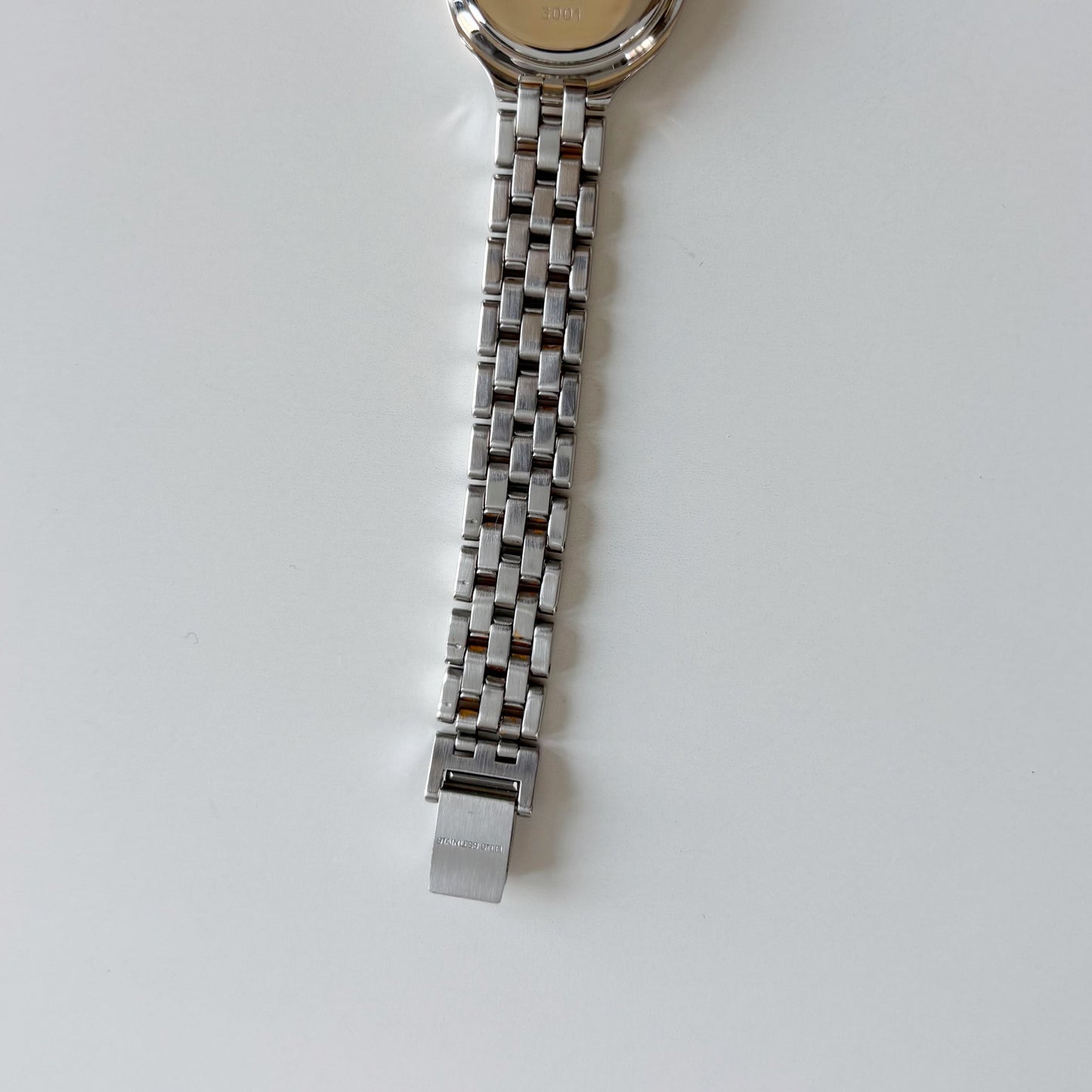 Dior 1990s Date Round Dial Two Tone Gold Plated Watch