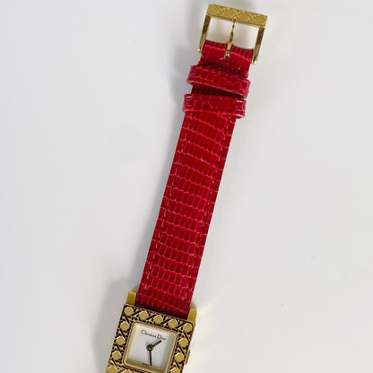 Dior 1990s La Parisienne Interchangeable Belt Watch with 2 belt straps