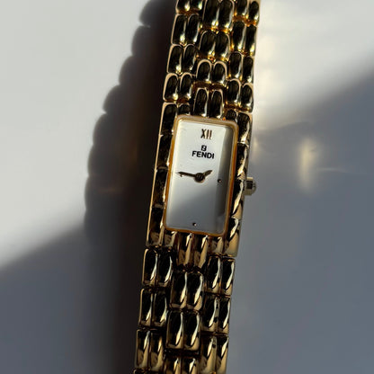 Fendi 1990s Gold Plated Watch