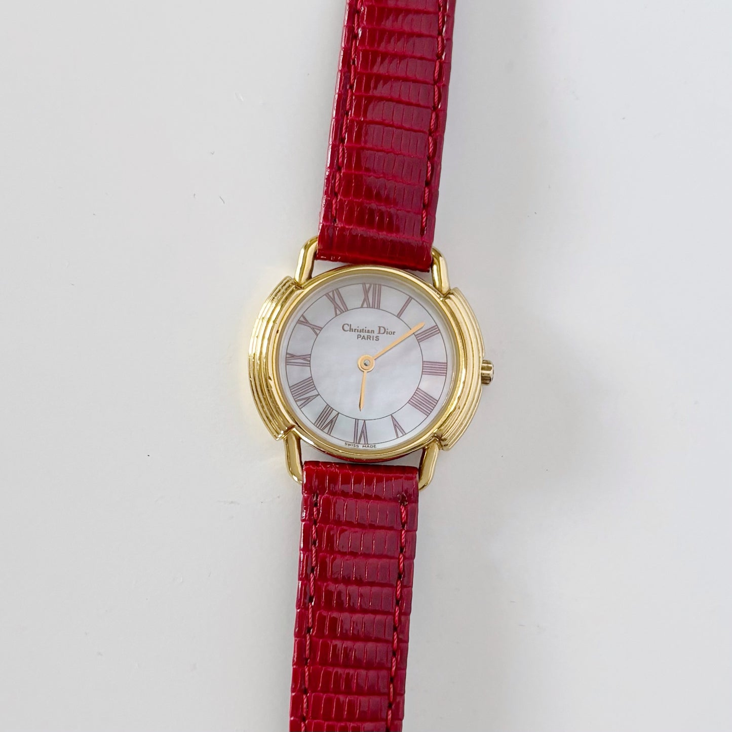 Dior 1990s Seashell Dial Round Watch