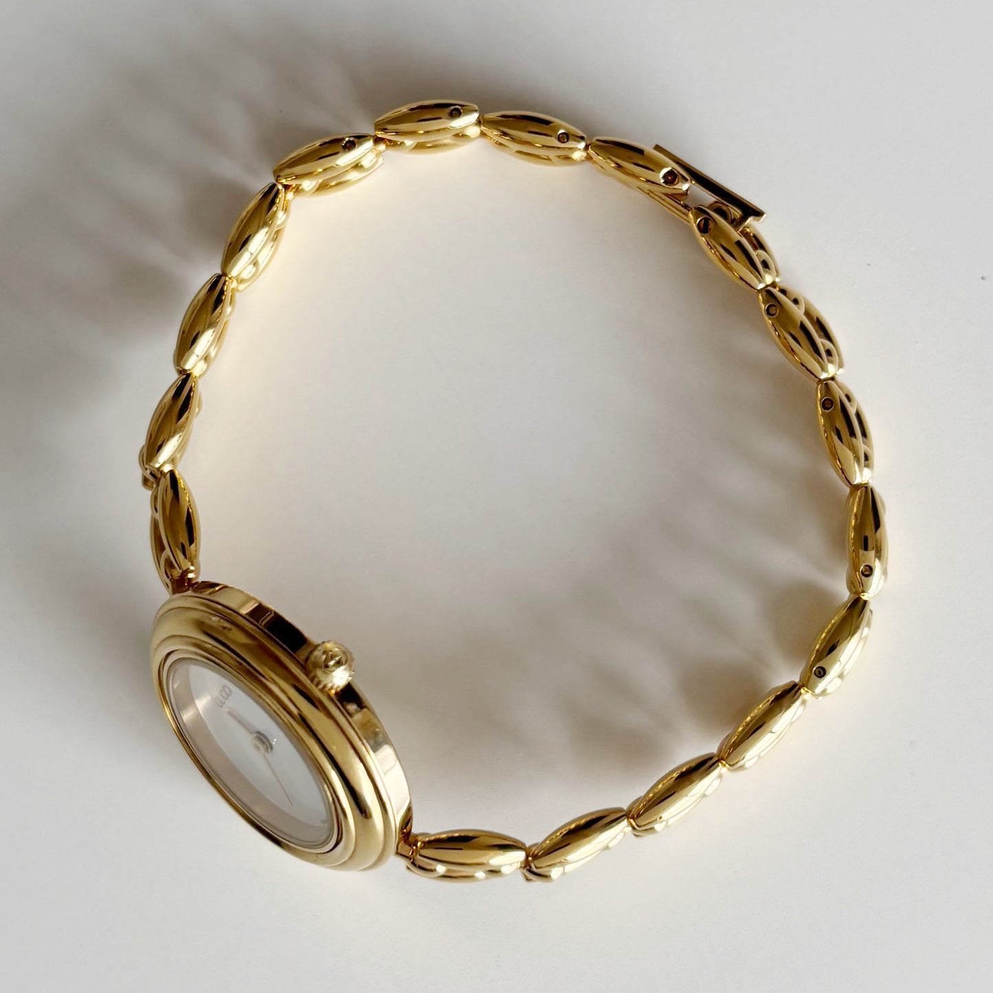 Gucci 1990s Interchangeable Bezel Gold Plated Watch with 6 bezels, case (167mm)