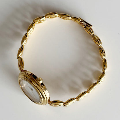 Gucci 1990s Interchangeable Bezel Gold Plated Watch with 6 bezels, case (167mm)