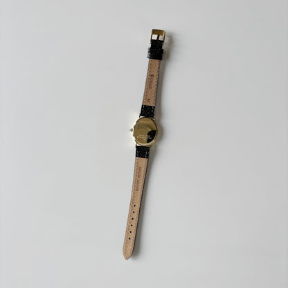 Tiffany 1990s Oval Dial 14K Case Watch