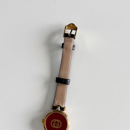 Gucci 1990s Round Dial Gold Plated Watch
