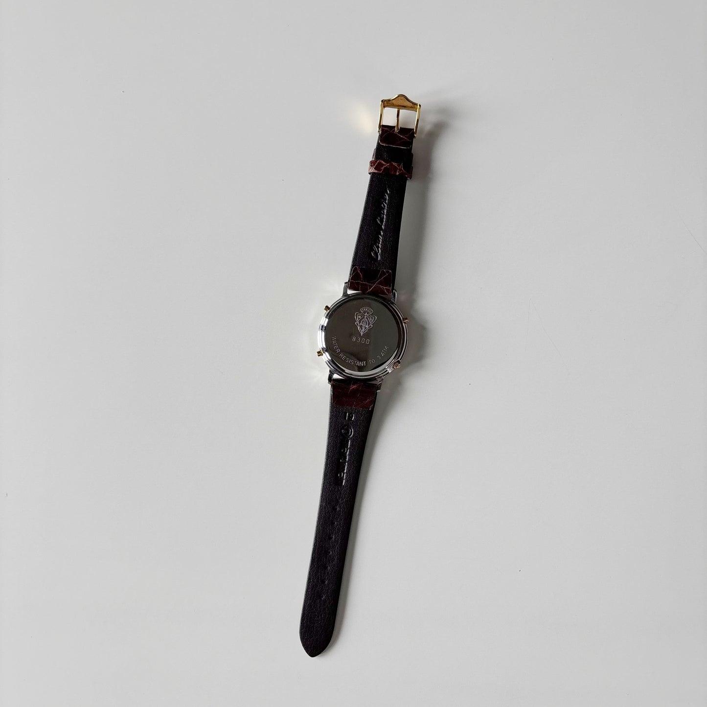 Gucci 1990s Moon Phase Gold Plated Two Tone Watch (Large)