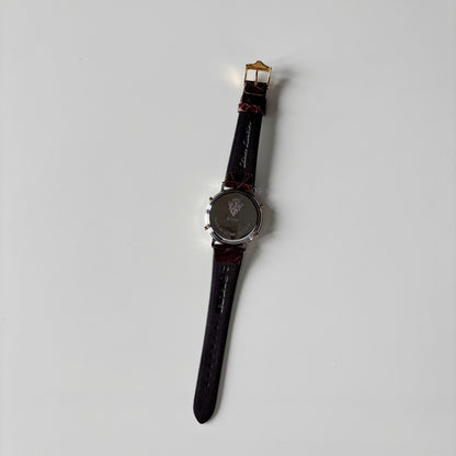 Gucci 1990s Moon Phase Gold Plated Two Tone Watch (Large)