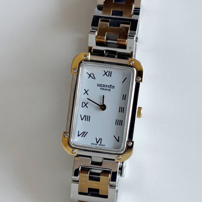 Hermes 1990s Croisier Two Tone Watch