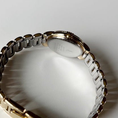 Yves Saint Laurent 1990s Round Dial Gold Plated Watch