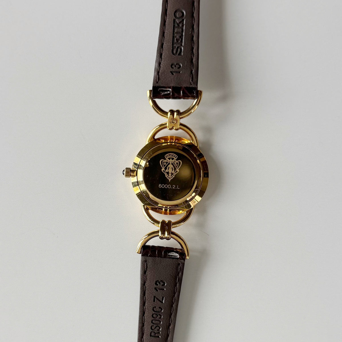 Gucci 1990s Gold Dial Horsebit Gold-Plated Watch