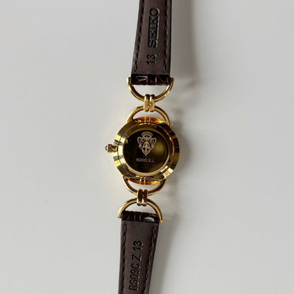 Gucci 1990s Gold Dial Horsebit Gold-Plated Watch