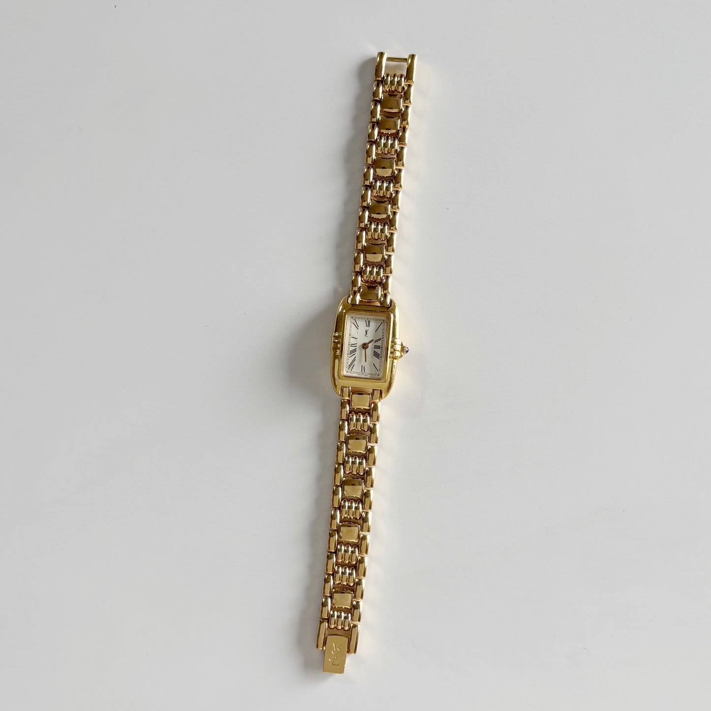 Yves Saint Laurent 1990s Tank Gold Plated Watch