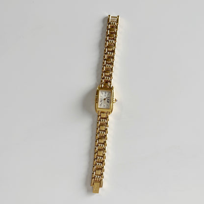 Yves Saint Laurent 1990s Tank Gold Plated Watch