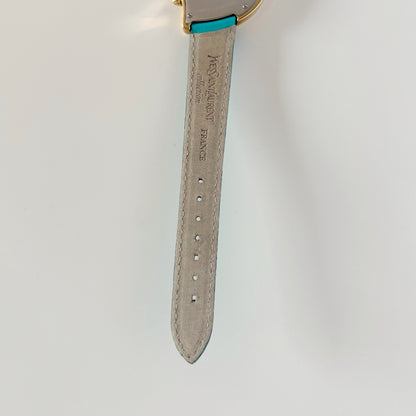 Yves Saint Laurent 1990s Hear Shaped Gold Plated Watch