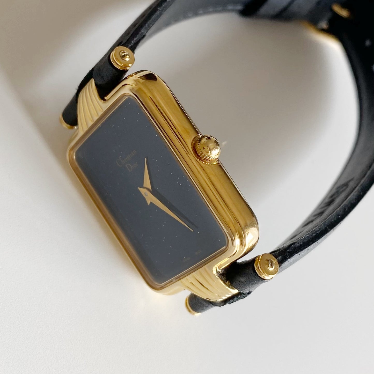 Dior 1990s Tank Gold Plated Watch (Large)