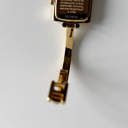 Gucci 1990s Square Dial Gold Plated Watch (Small)