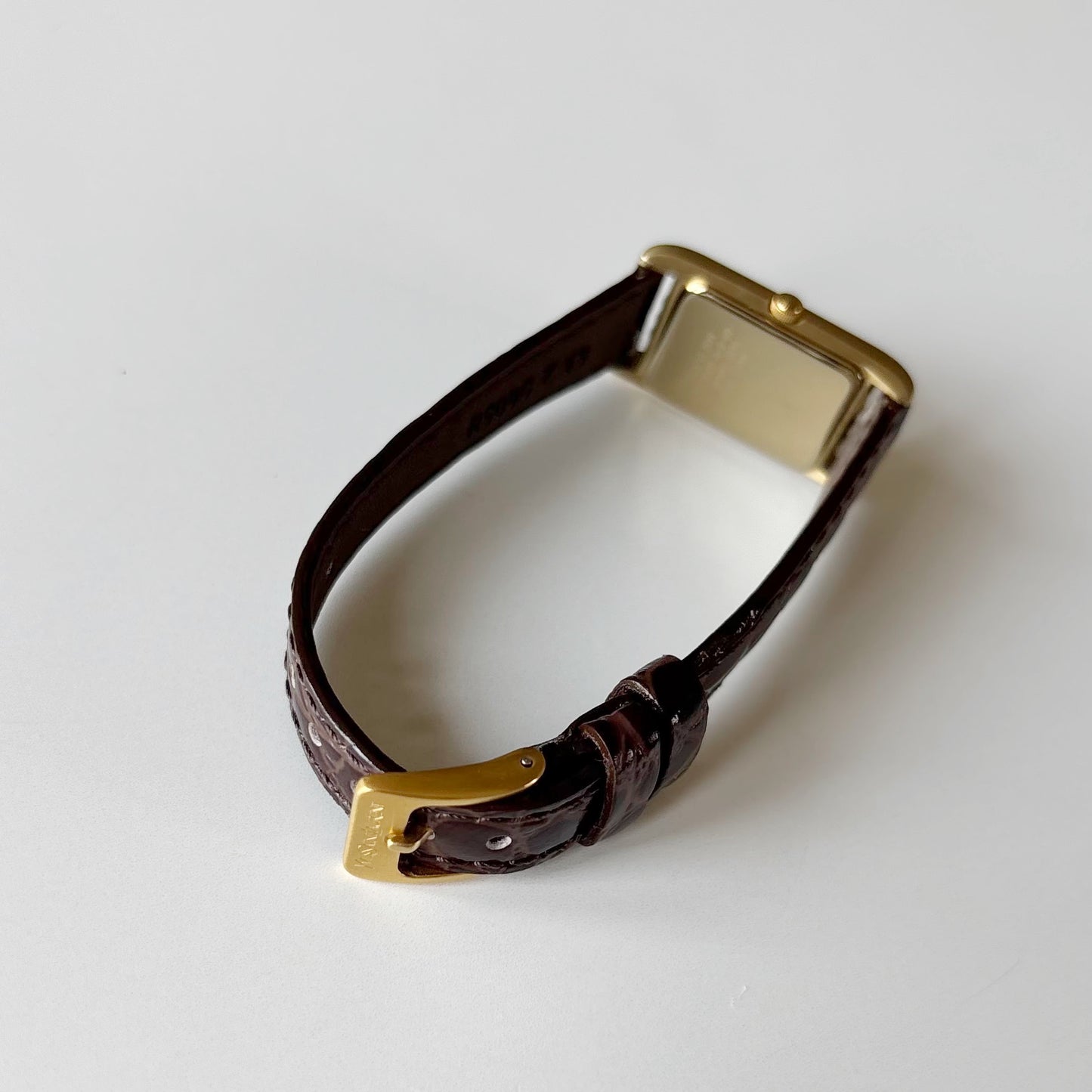 Yves Saint Laurent 1990s Tank Gold Plated Watch