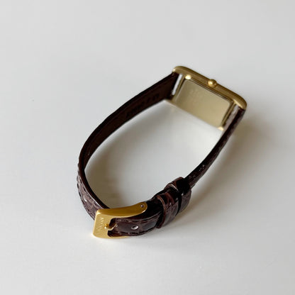 Yves Saint Laurent 1990s Tank Gold Plated Watch
