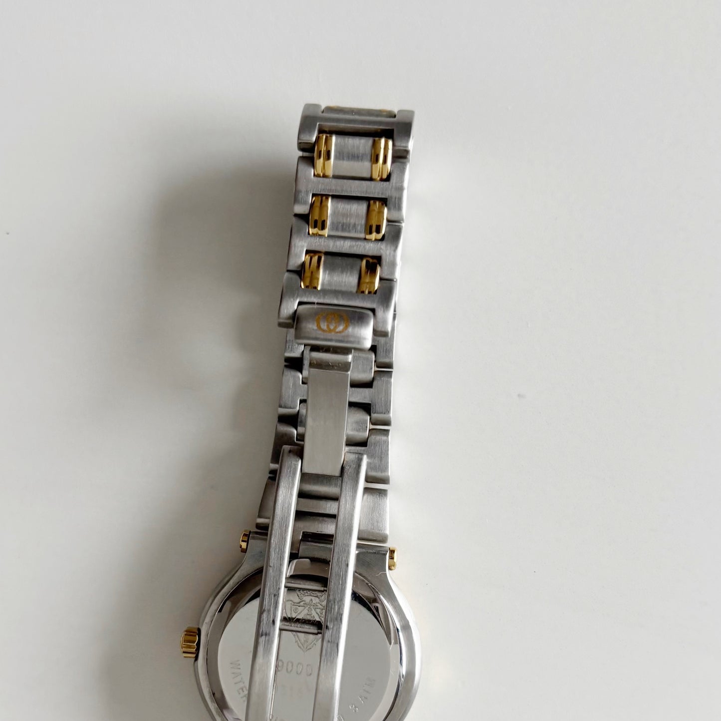 Gucci 1990s Date Round Dial Two Tone Watch