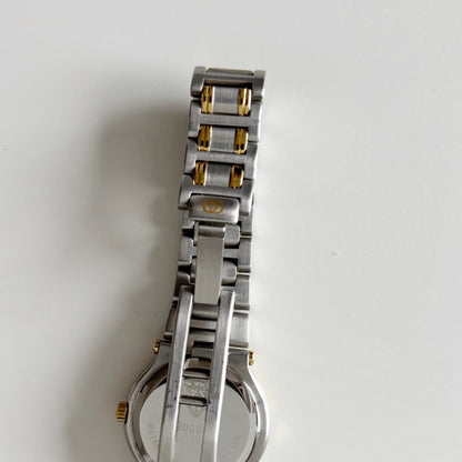 Gucci 1990s Date Round Dial Two Tone Watch
