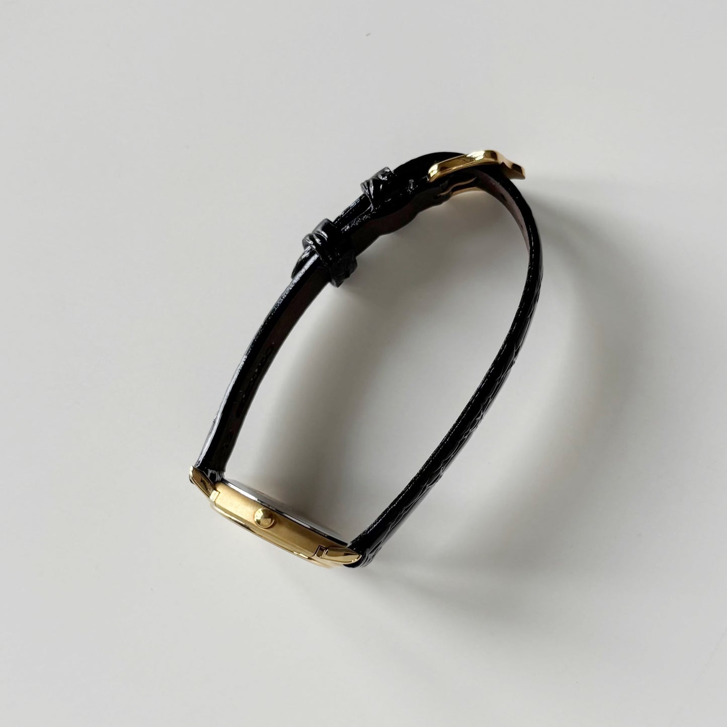 Celine 1990s Round Dial Gold Plated Watch