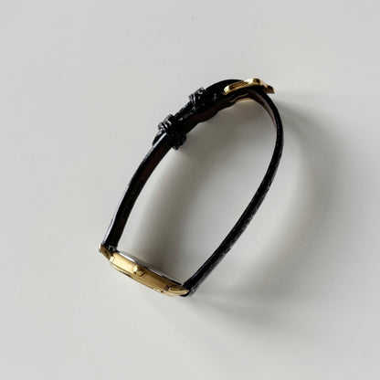 Celine 1990s Round Dial Gold Plated Watch