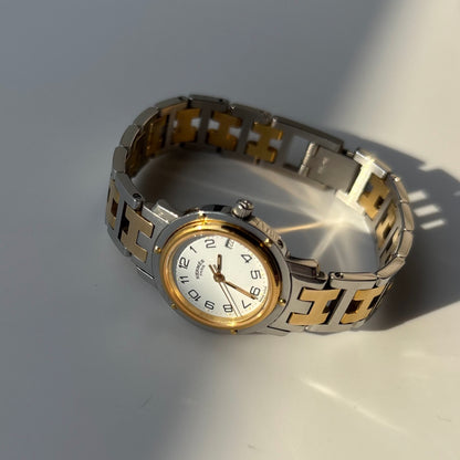 Hermes 1990s Clipper Two Tone Watch