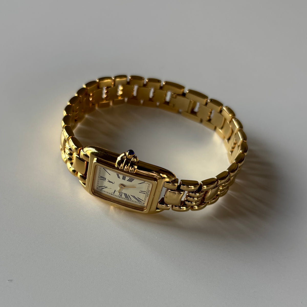 Yves Saint Laurent 1990s Tank Gold-Plated Watch