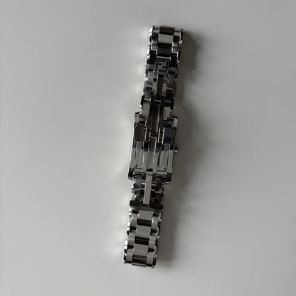 Fendi 1990s Seashell Dial Stainless steel Tank Watch