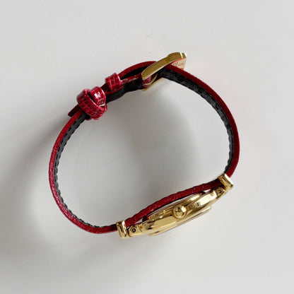 Fendi 1990s Interchangeable Strap Gold Plated Watch with 5 straps, case