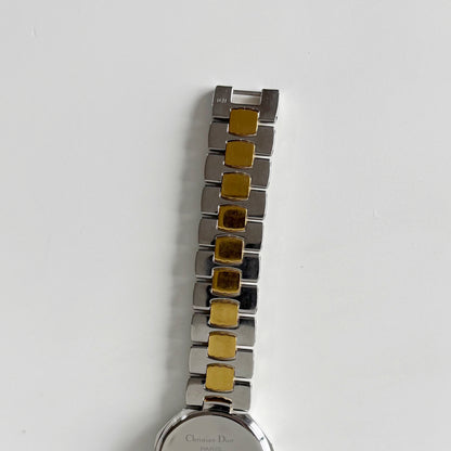 Dior 1990s Date Octagon Two Tone Watch (Large)