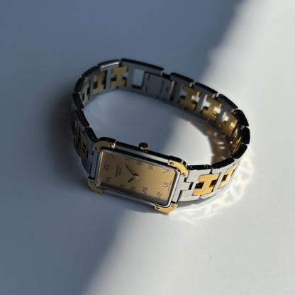 Hermes 1990s Croisier Two Tone Watch