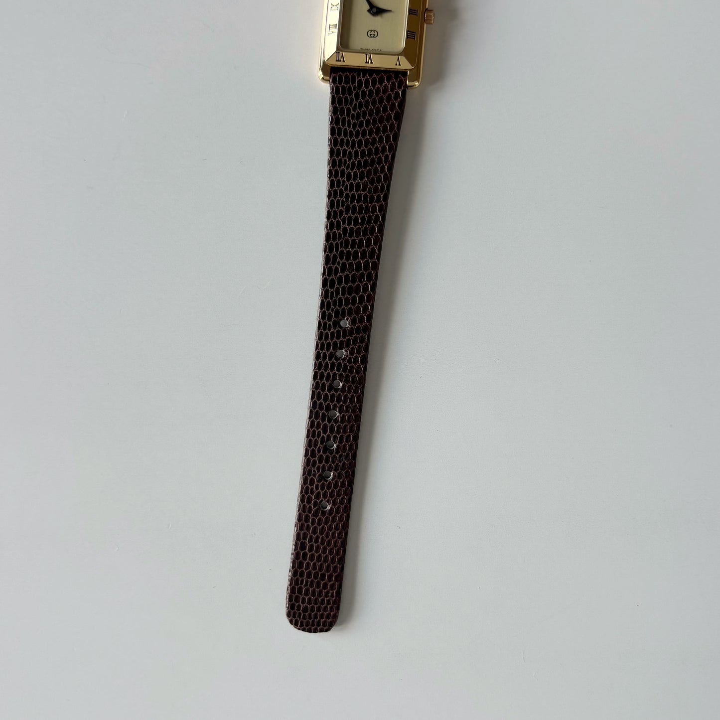 Gucci 1990s Tank Gold Plated Watch
