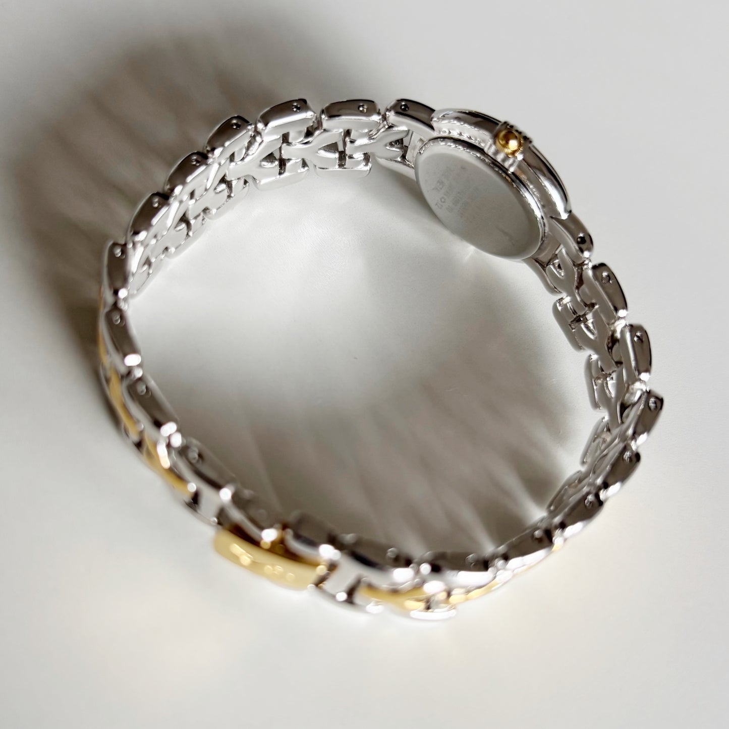 Yves Saint Laurent 1990s Round Dial Two Tone Watch