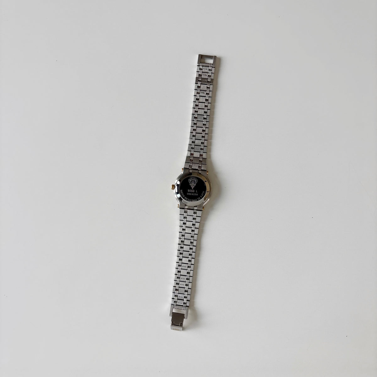Gucci 1990s Black Dial Gold Plated Two Tone Watch