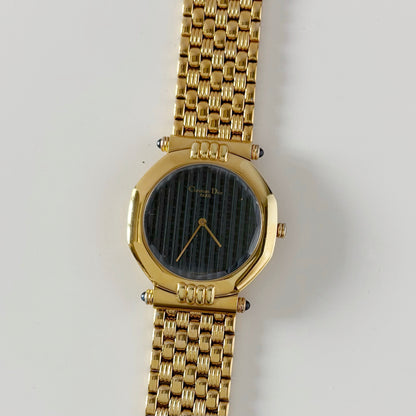 Dior 1990s Octagon Gold Plated Watch (Large)