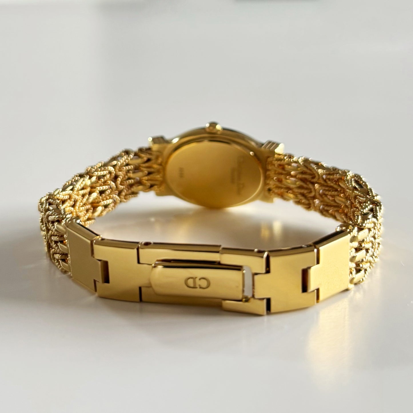 Dior 1990s Oval Dial Gold Plated Watch