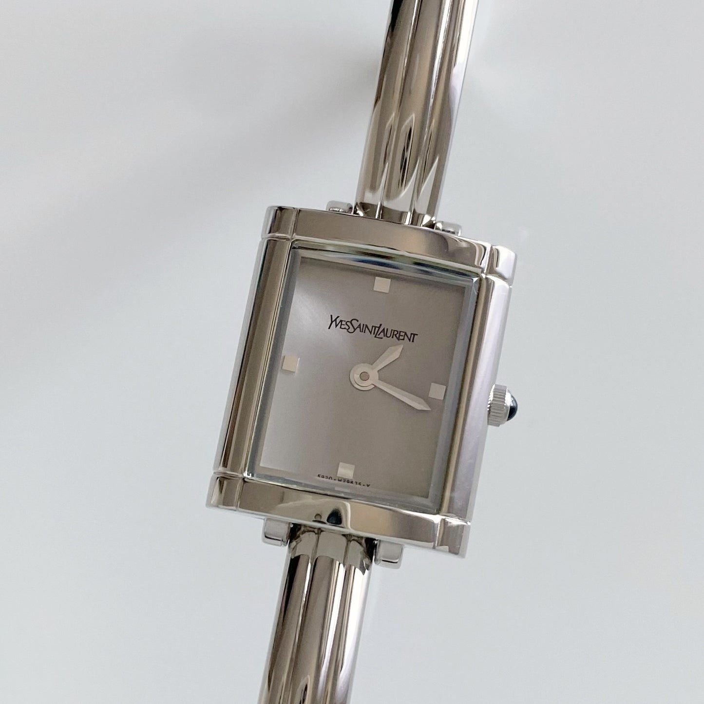 Yves Saint Laurent 1990s  Silver Bangle Watch