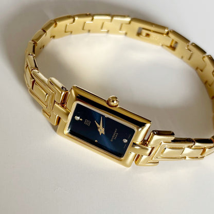 Givenchy 1990s Tank Gold Plated Watch