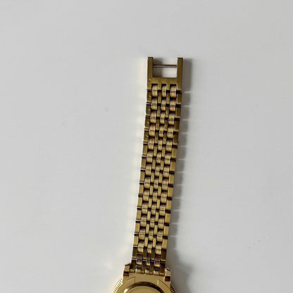 Yves Saint Laurent 1990s Round Dial Gold Plated Watch