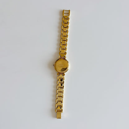 Fendi 1990s Seashell Dial Gold Plated Watch