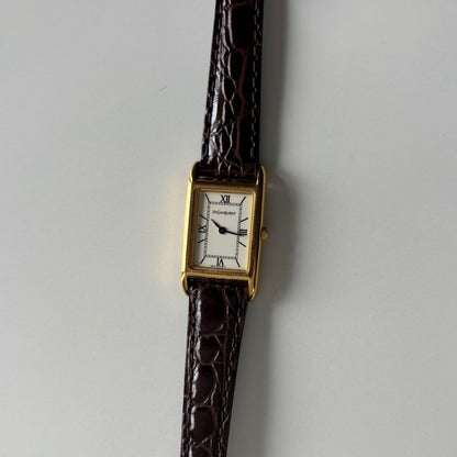 Yves Saint Laurent 1990s Tank Gold Plated Watch