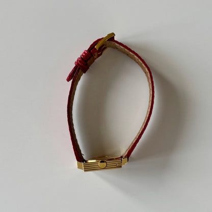 Dior 1990s Interchangeable Strap Gold Plated Watch with 4 straps, case
