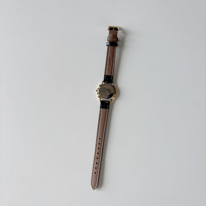 Dior 1990s Seashell Round Dial Gold Plated Watch